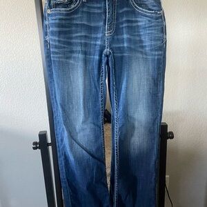 BKE Men's Bootcut Jeans in Deep Blue